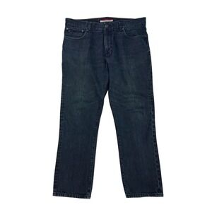 Tommy Hilfiger Straight Tapered Jeans Mens Size 36x30 Dark Wash Denim‎ Blue